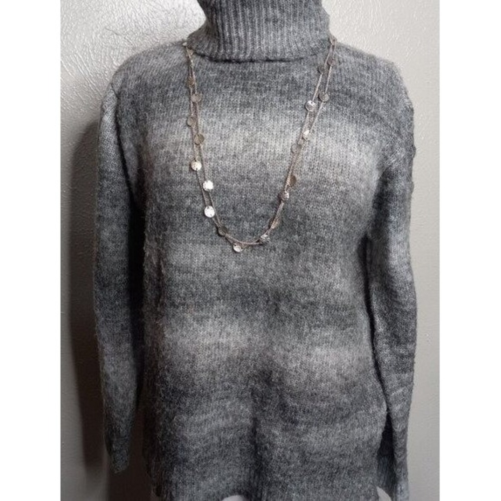 Simply Vera‎ Vera Wang Gray Ombre Turtleneck Sweater Cozy Knit, Size M